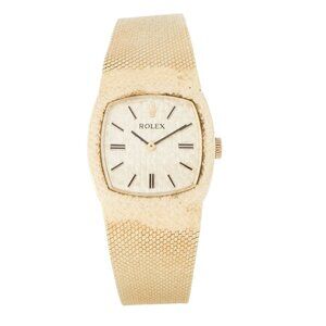Rolex Ladies 14k Gold Luxury Engraved Watch
